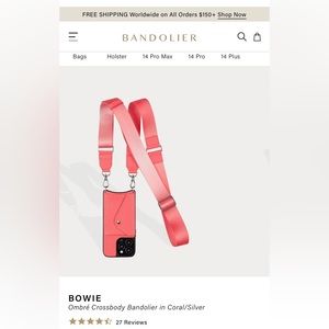 Bandolier with expanded pouch for iPhone 13 Pro Max